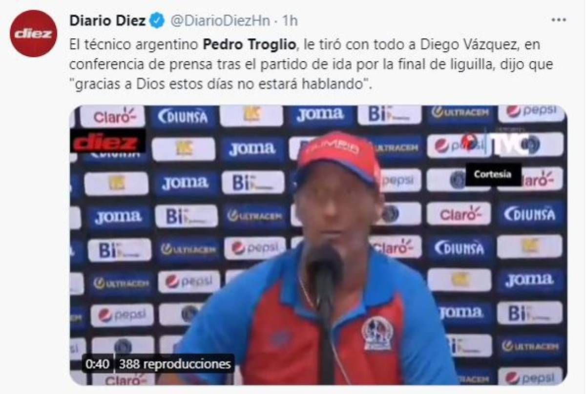 Lo que dicen: explosión de Pedro Troglio tras derrota ante Motagua rompió fronteras en las redes sociales