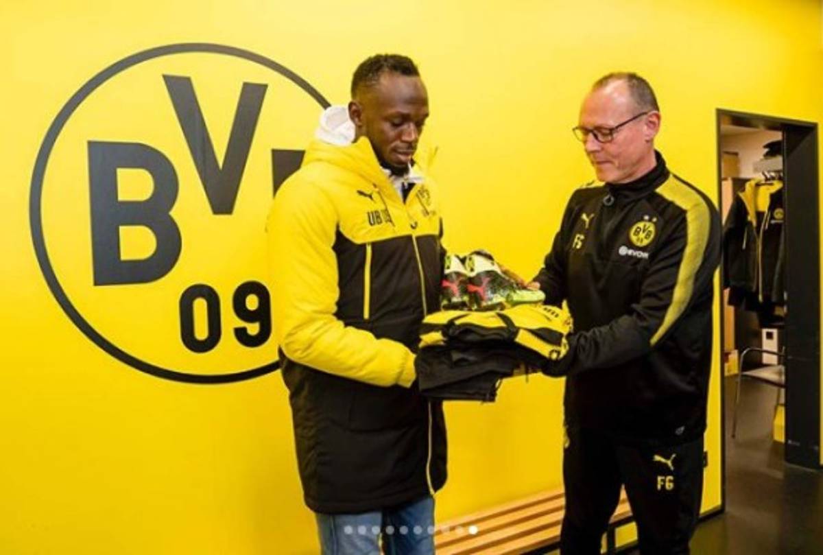 ¡DE LUJO! Usain Bolt se integra a los entrenamientos del Borussia Dortmud