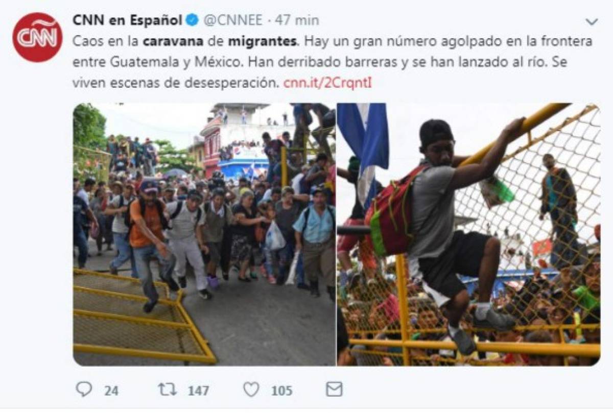 Lo que dicen los medios internacionales sobre la caravana de migrantes de hondureños