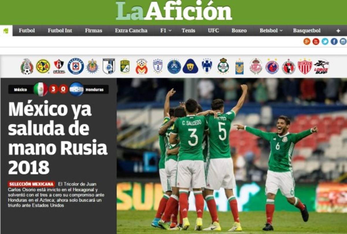 Así amaneció prensa mexicana luego de triunfo ante Honduras en el Azteca