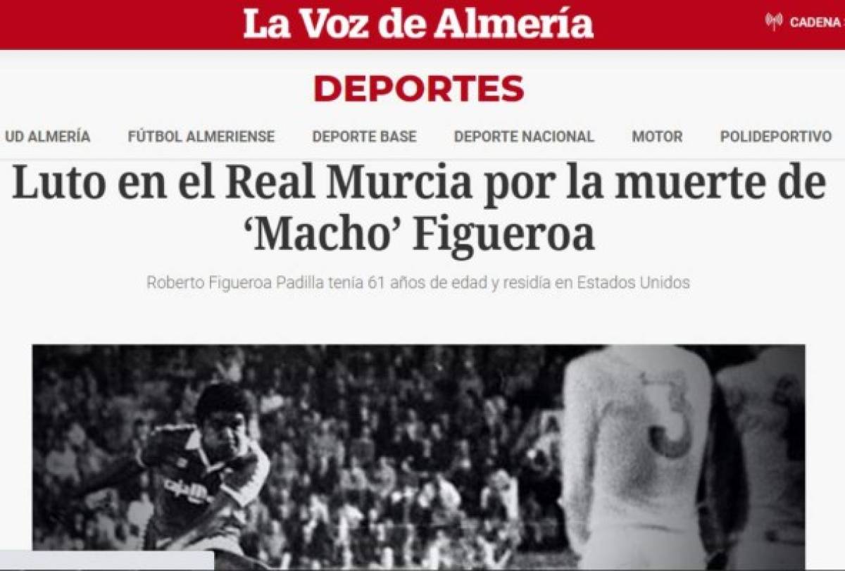 ¡Ídolo, leyenda y mito! Así se refiere la prensa mundial a la muerte del 'Macho' Figueroa