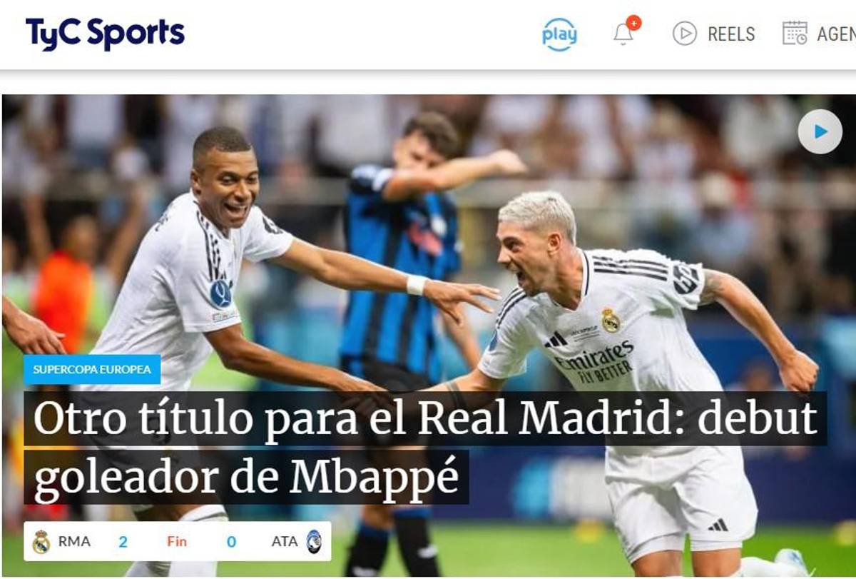 “La era Mbappé y los nuevos galácticos”: Lo que dice la prensa mundial tras título del Real Madrid en la Supercopa de Europa