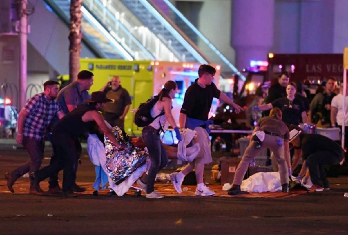 ¡Pánico y sangre! Las tristes fotografías que dejó el tiroteo en Las Vegas