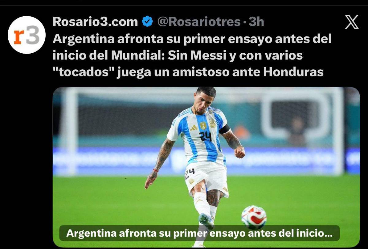 Prensa argentina reacciona al duelo ante Honduras y la sensible baja: Dominio amplio