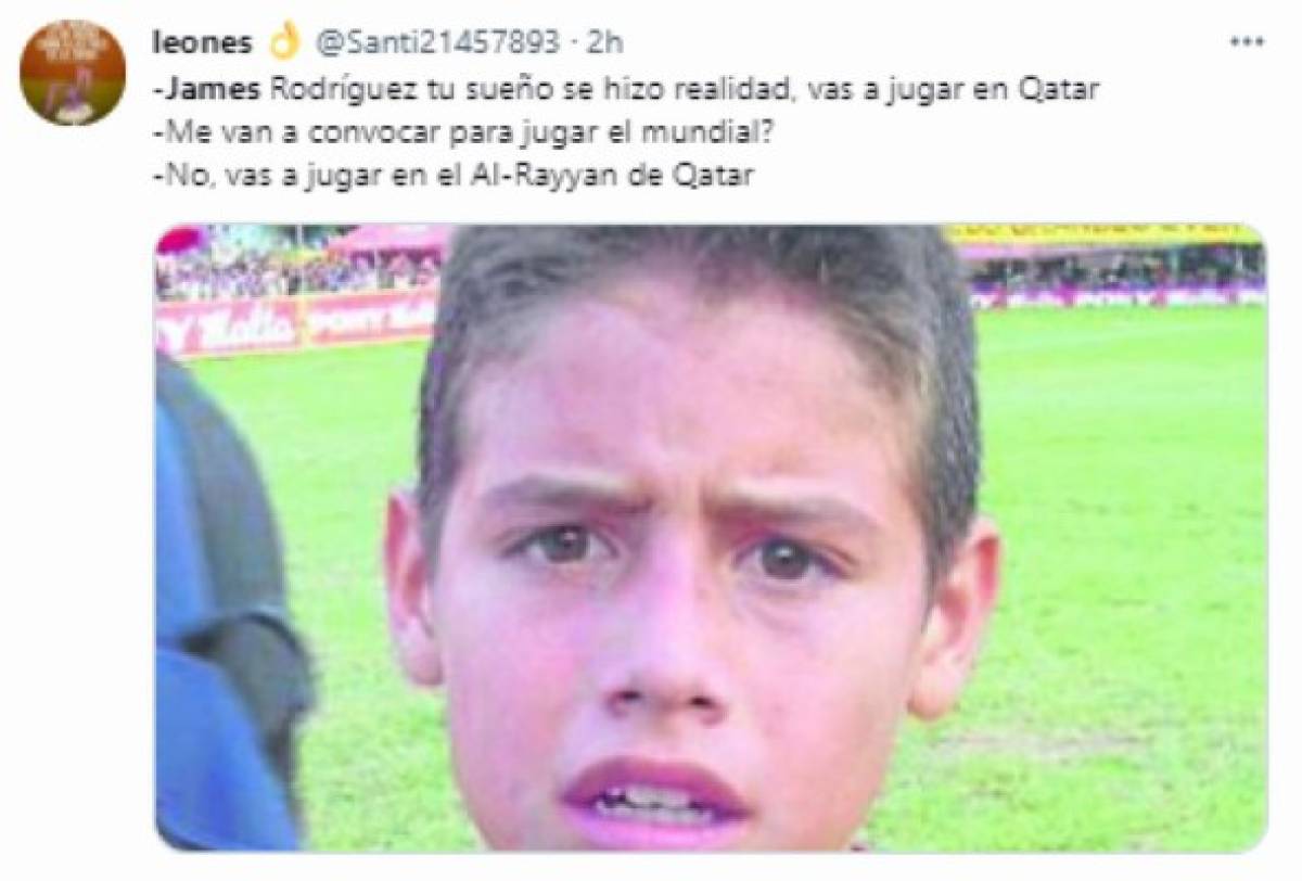 James Rodríguez es destrozado con divertidos memes por su eventual llegada al fútbol de Qatar