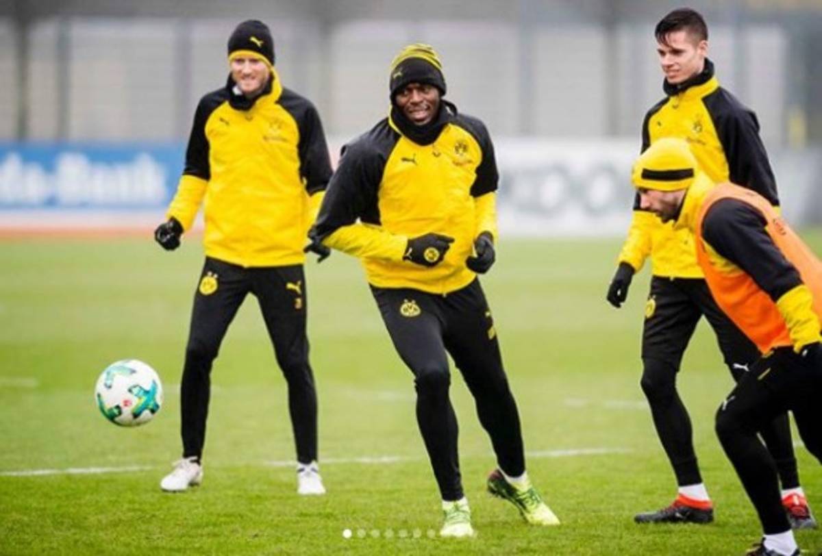 ¡DE LUJO! Usain Bolt se integra a los entrenamientos del Borussia Dortmud