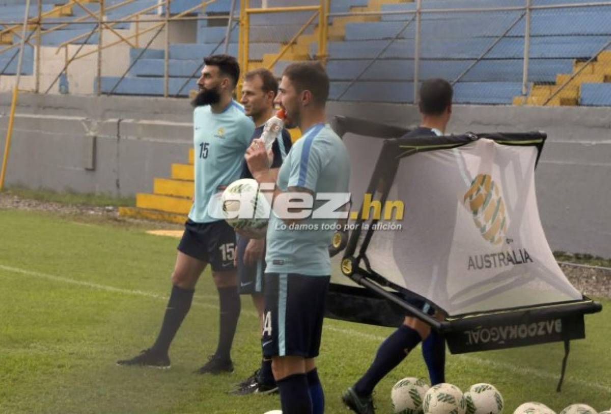 FOTOS: Así fue el primer entrenamiento de Australia en San Pedro Sula