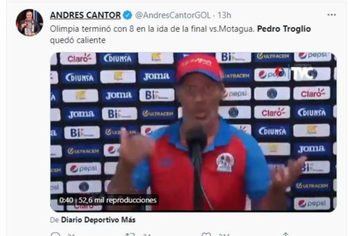 Lo que dicen: explosión de Pedro Troglio tras derrota ante Motagua rompió fronteras en las redes sociales