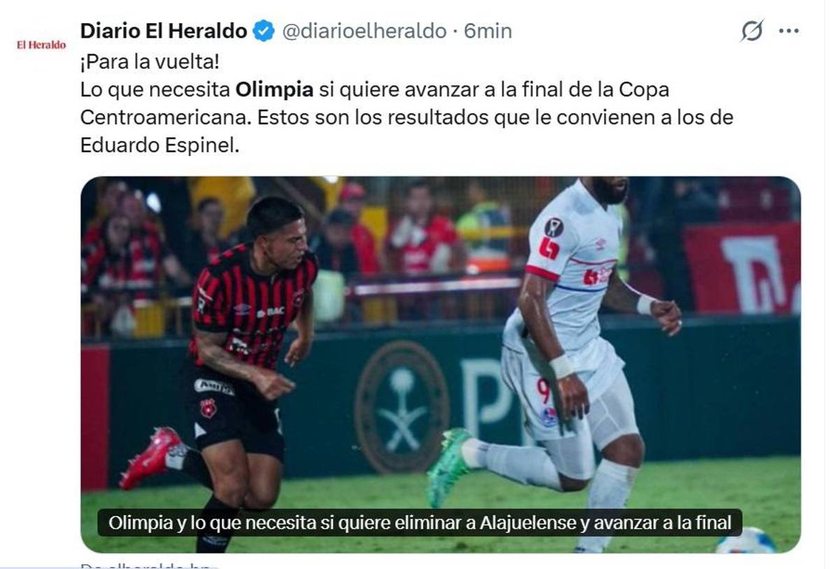 Olimpia se lleva la ventaja, el Morera Soto es de entrenamiento para el León: la prensa catracha y tica opinó con el Alajuelense vs Olimpia