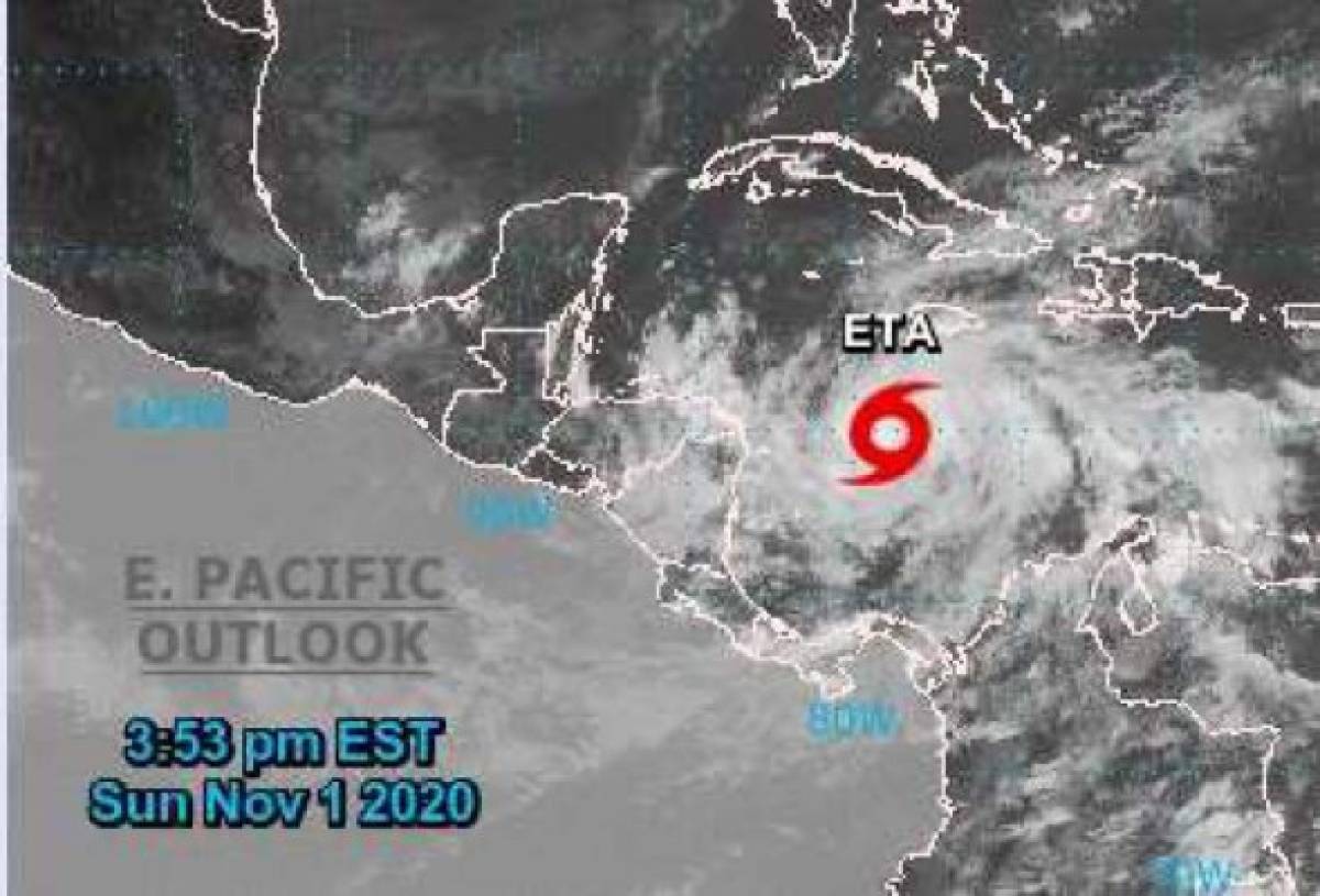 Tormenta Eta se convertirá en huracán en las próximas horas previo a entrar a Honduras
