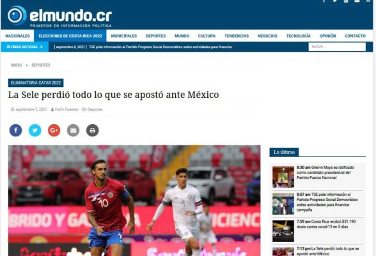 ¿Críticas a Luis Fernando Suárez? Lo que dice la prensa tras la derrota de Costa Rica ante México