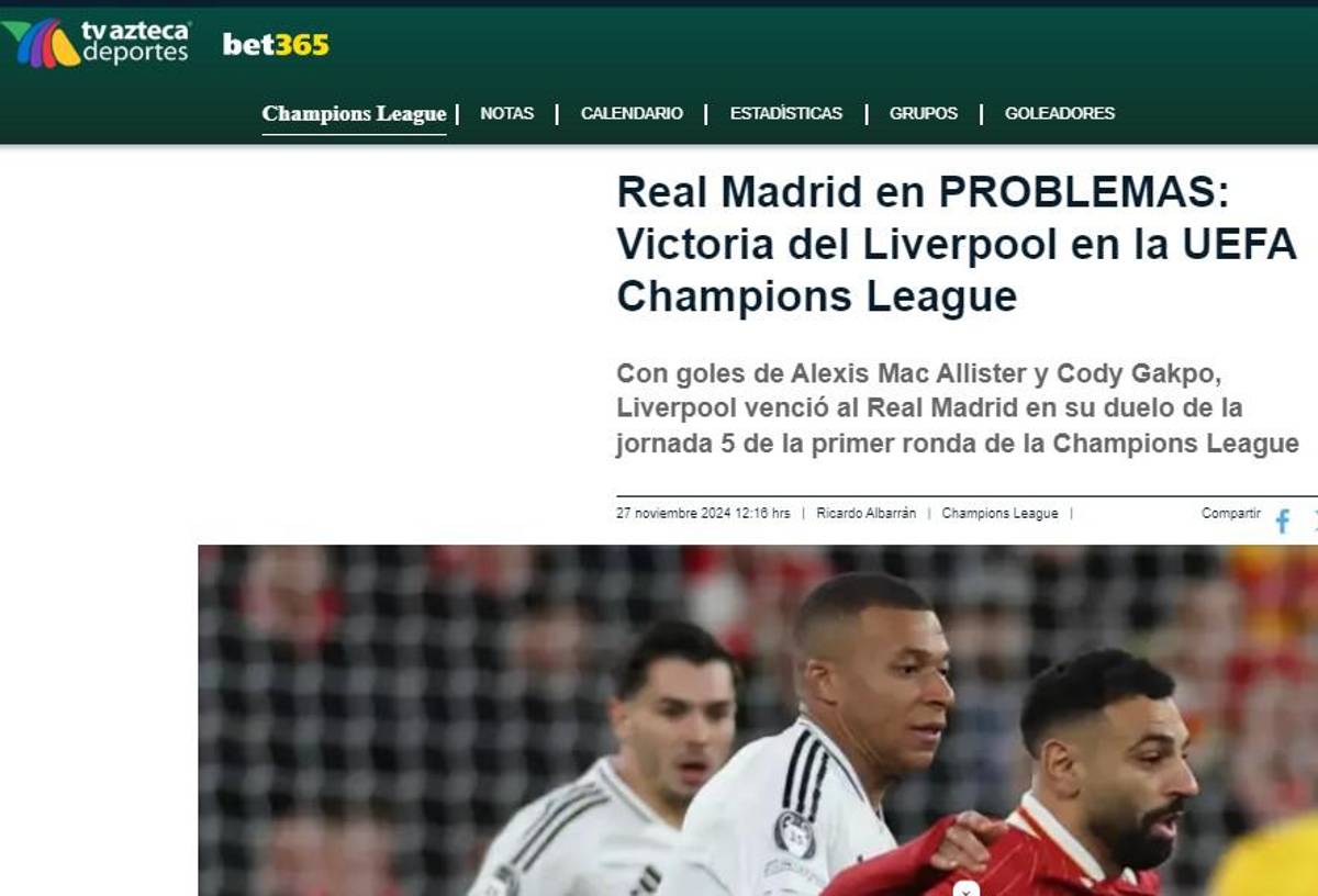 Lo que dice la prensa tras la dura derrota del Real Madrid ante el Liverpool en Champions y no perdonan a Mbappé