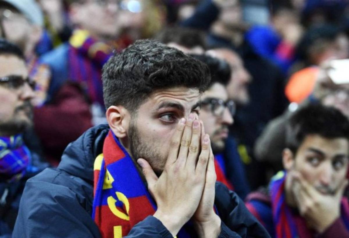Devastados: Así sufrieron los aficionados del Barcelona el batacazo de Anfield