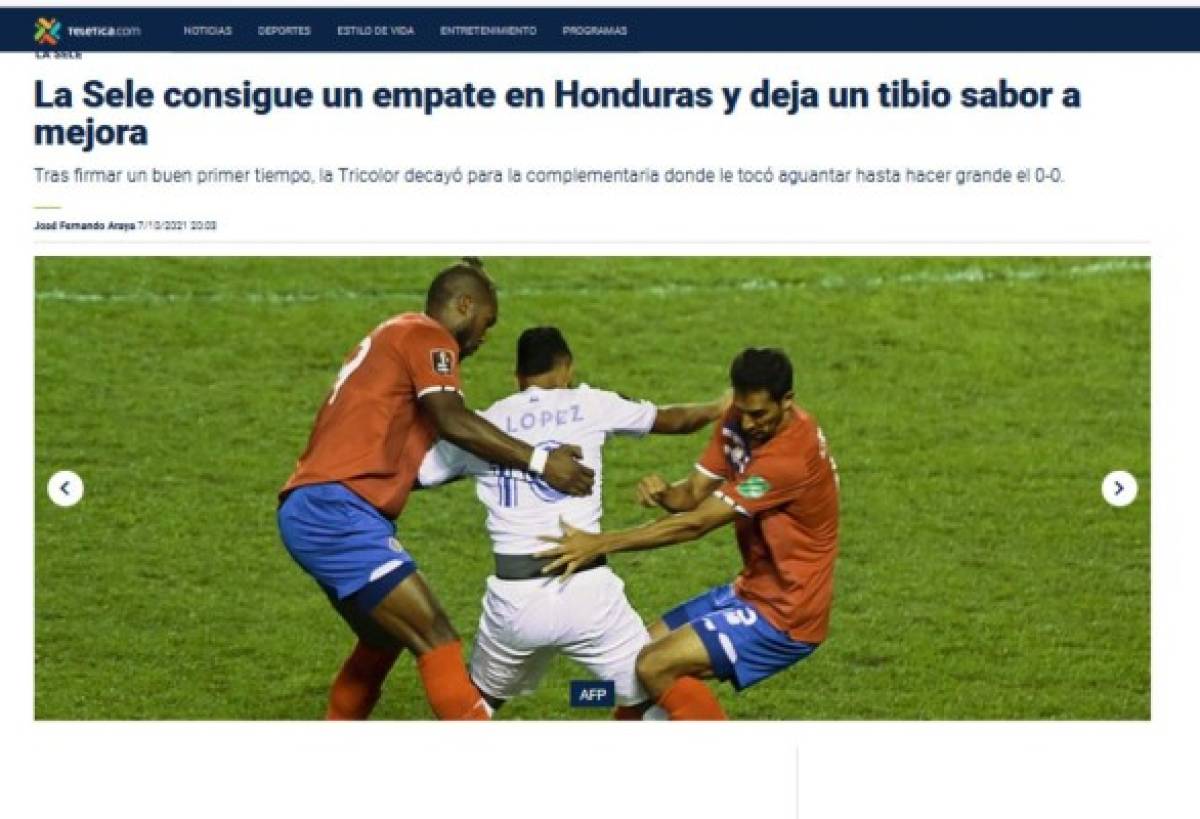 San Keylor, tibio empate y sufriendo: Lo que dice la prensa de Costa Rica del empate con Honduras