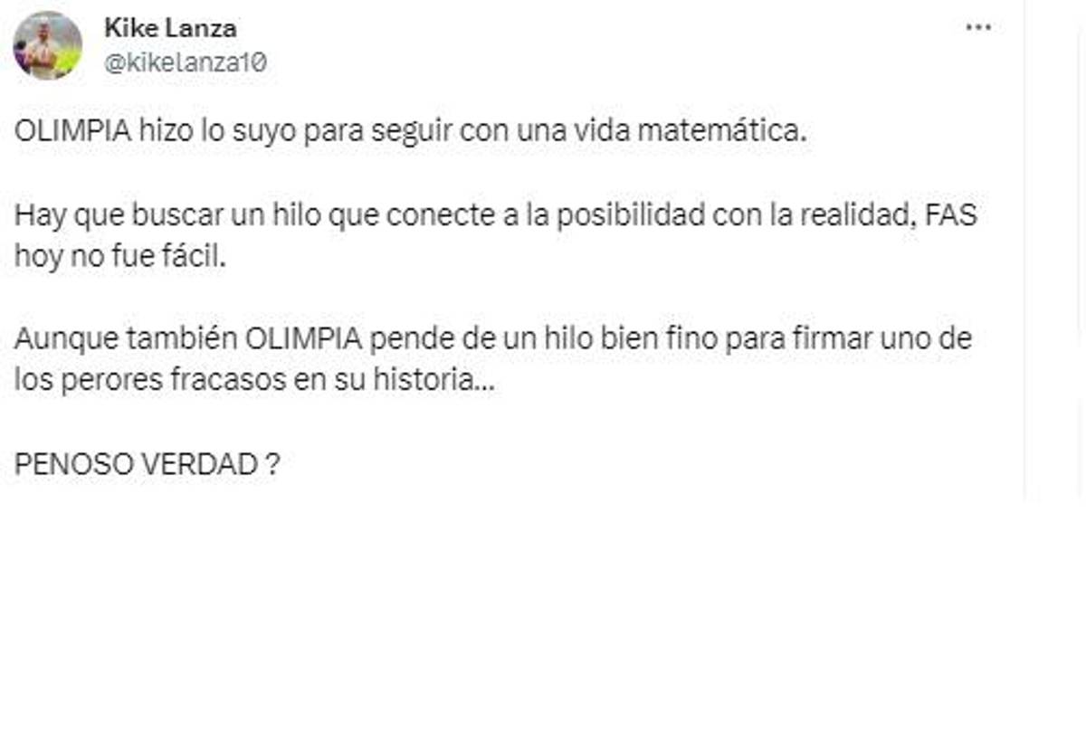 “Olimpia pende de un hilo antes de firmar uno fracaso histórico”: la reacción de la prensa a la situación del equipo de Troglio