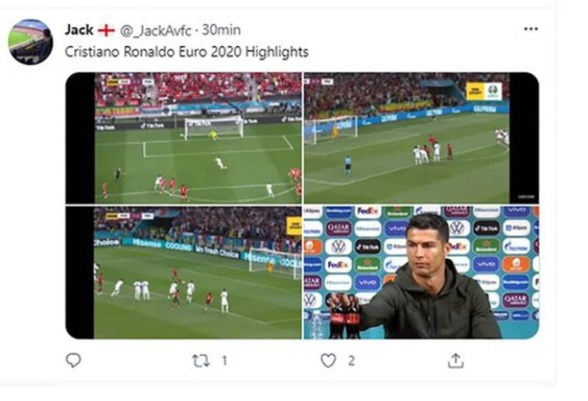 Celebra la famosa bebida de gaseosas: Los memes destrozan a Cristiano Ronaldo tras eliminación en la Eurocopa