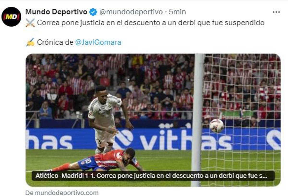 Lo que dice la prensa mundial sobre el polémico Real Madrid vs Atlético: “Escándalo y el derbi de los mecheros”