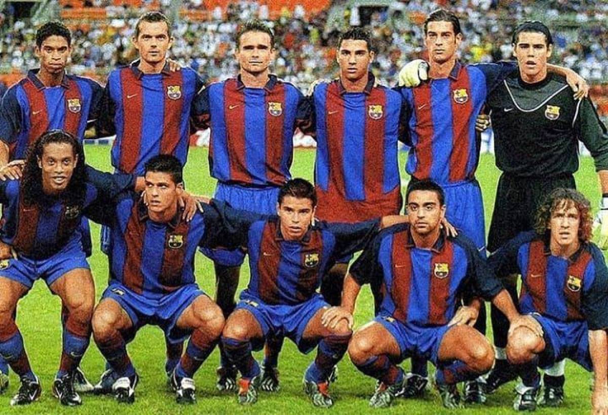 Este era el Barcelona que jugó la Copa de la UEFA en la temporada 2003-2004.