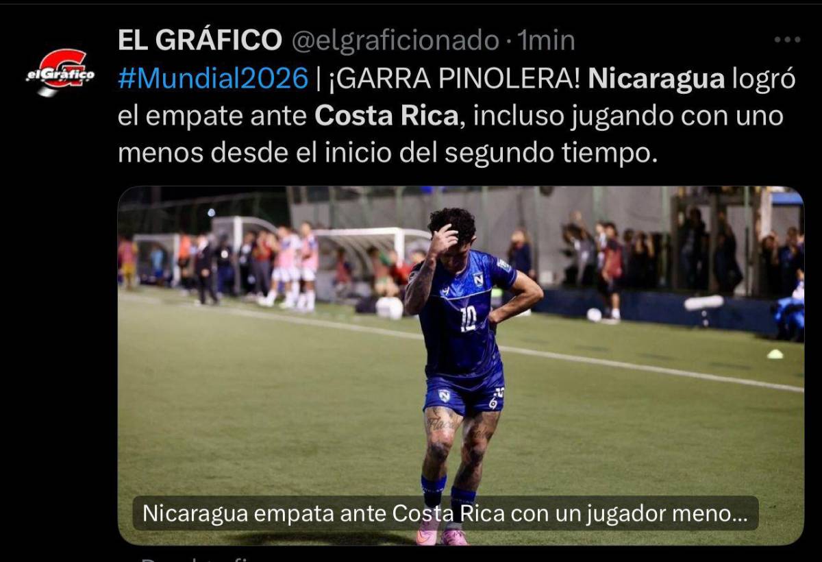 No era penal Nos bailaron: así reacciona la prensa al empate de Costa Rica ante Nicaragua ¿Qué dijo Chepebomba?