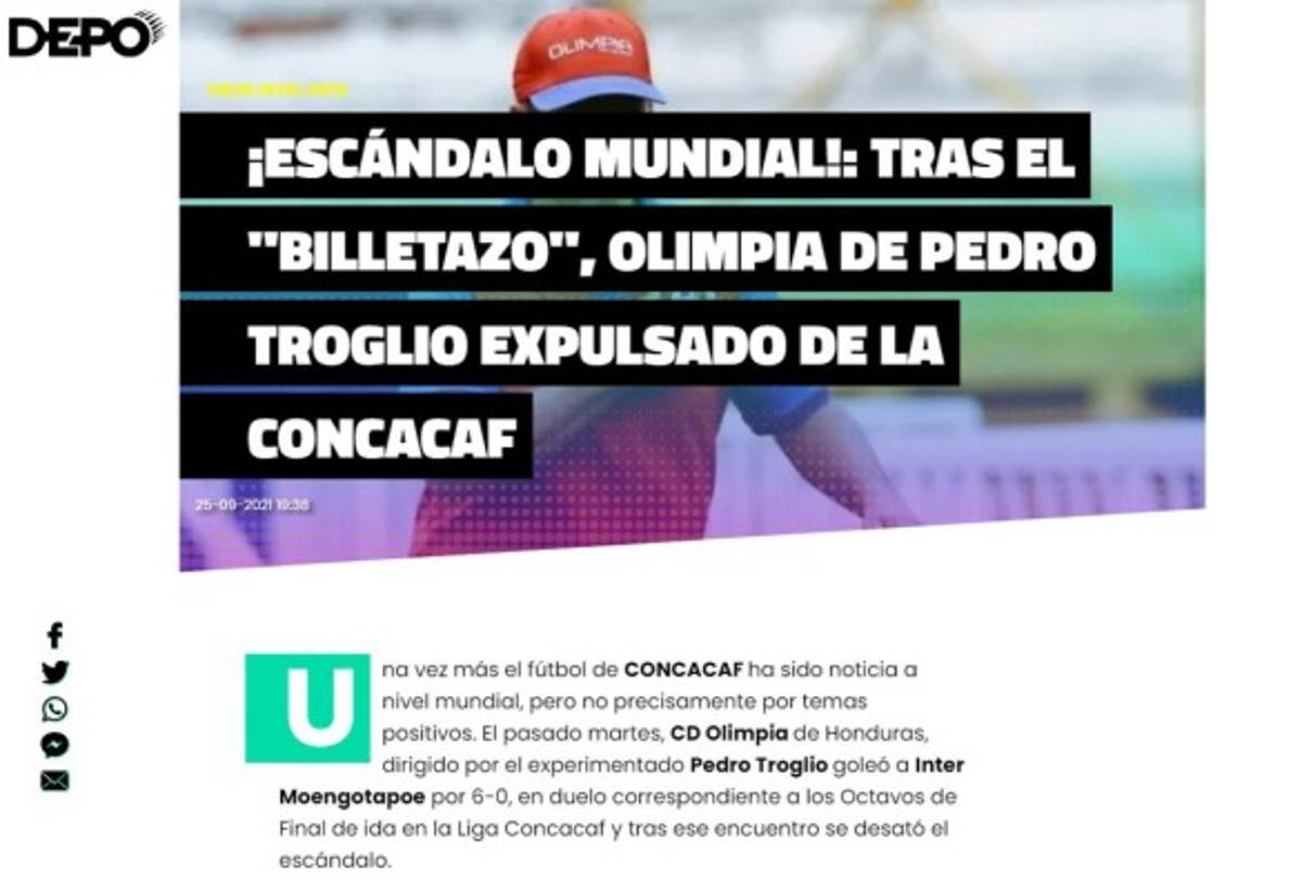'Escándalo y billetazo': Lo que dicen los medios internacionales sobre el Olimpia y Pedro Troglio