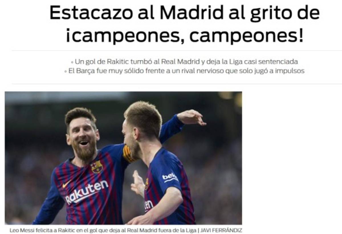 Prensa mundial: 'Barcelona, el nuevo papá del Real Madrid'