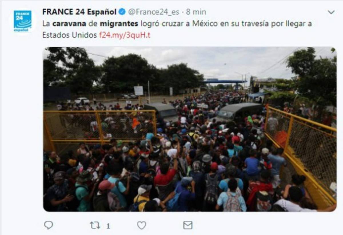 Lo que dicen los medios internacionales sobre la caravana de migrantes de hondureños