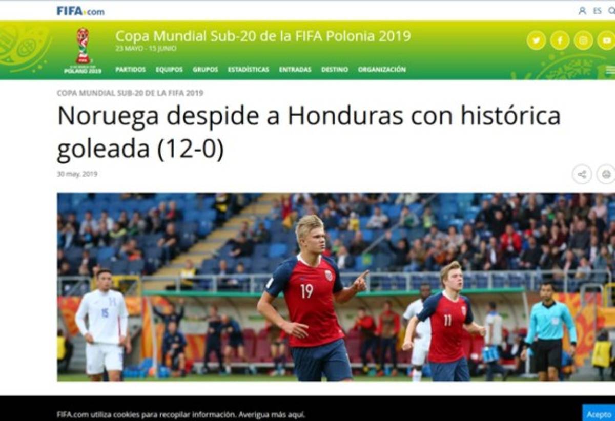 ¡Bochorno mundial! La prensa internacional habla del 12-0 de Noruega a Honduras
