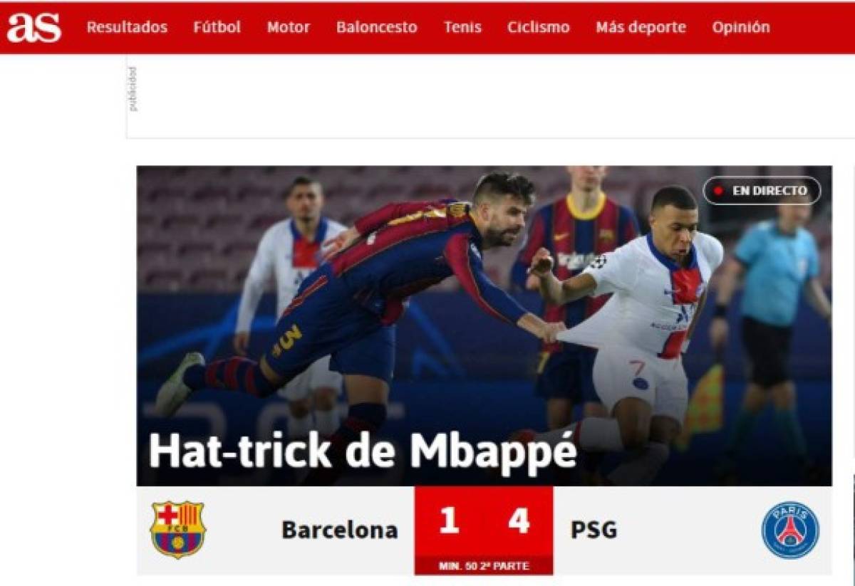 'Penoso, desastroso, humillación”: la prensa mundial y sus duros titulares tras la goleada del PSG al Barcelona