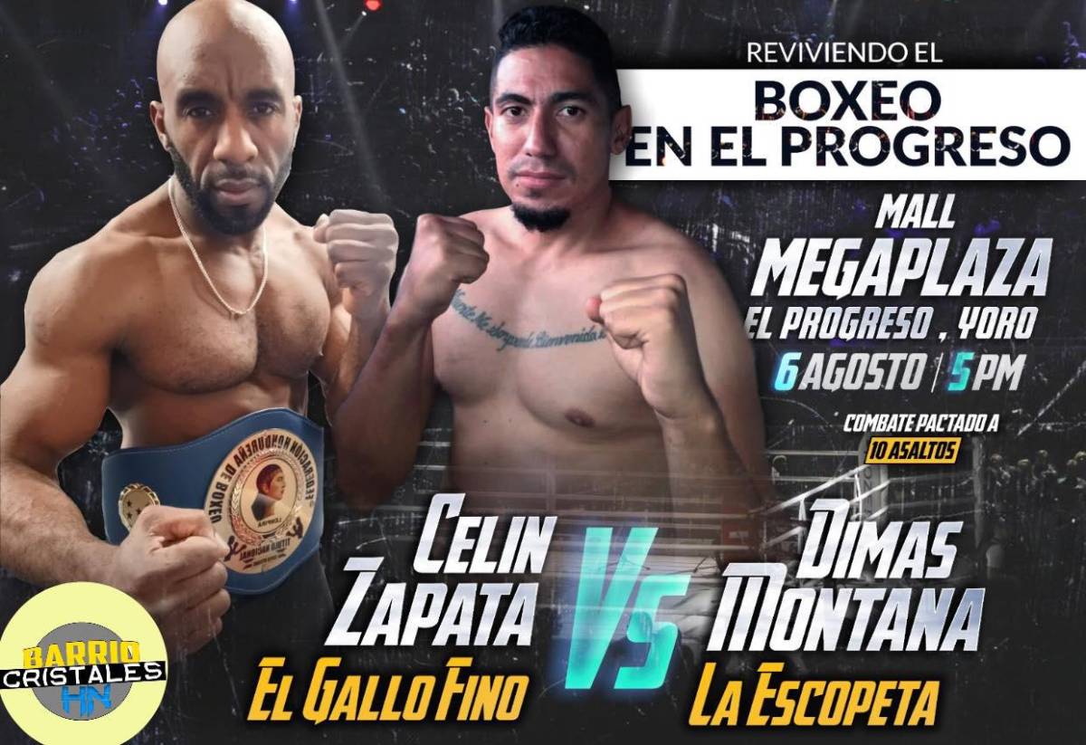 Gran velada boxística en El Progreso: Celin “Gallo Fino” Zapata defenderá su cinturón de campeón ante Dimas el “Escopeta” Moncada