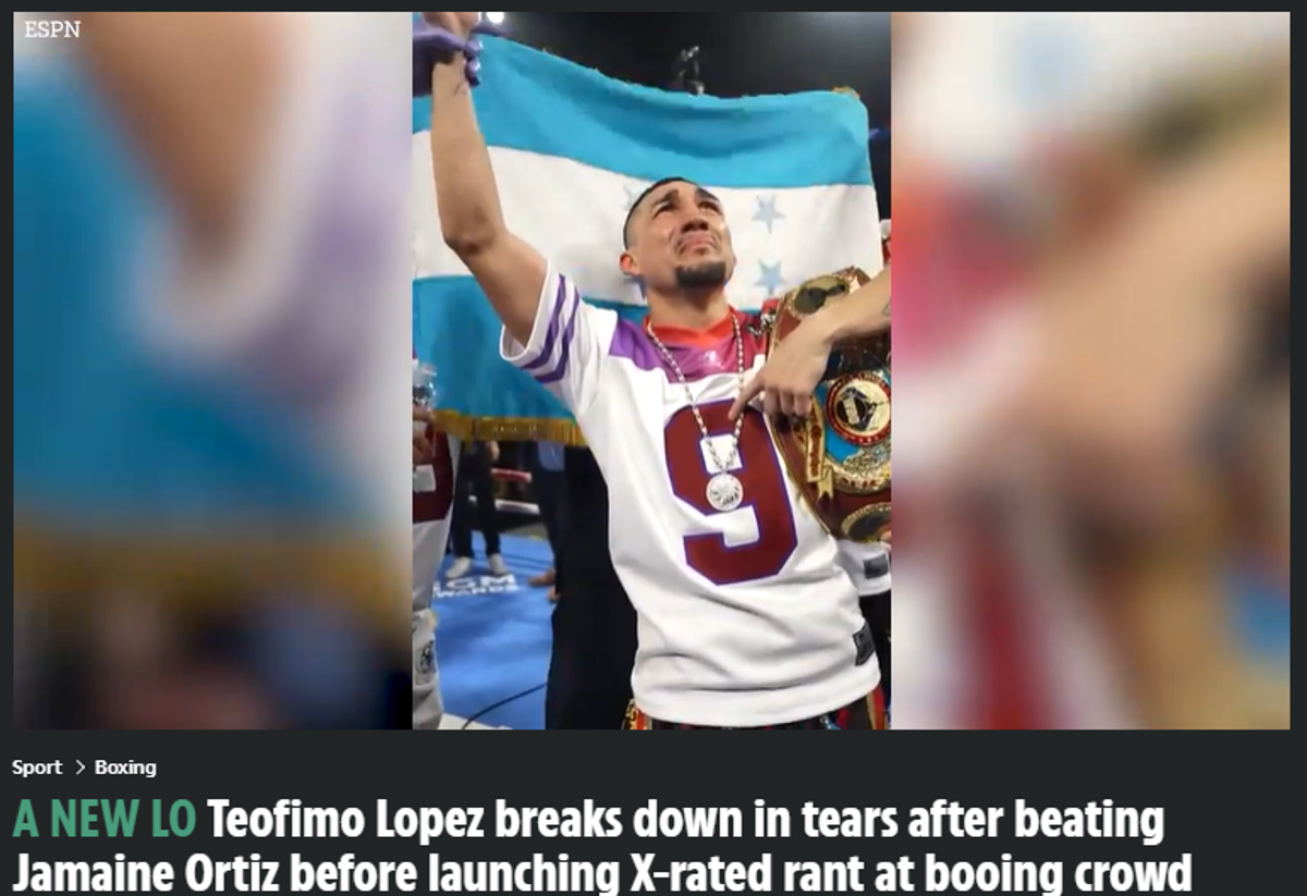 Teófimo López retuvo la corona con polémica y la prensa reacciona: “Defensa exitosa” y “Jamaine Ortiz fue robado”