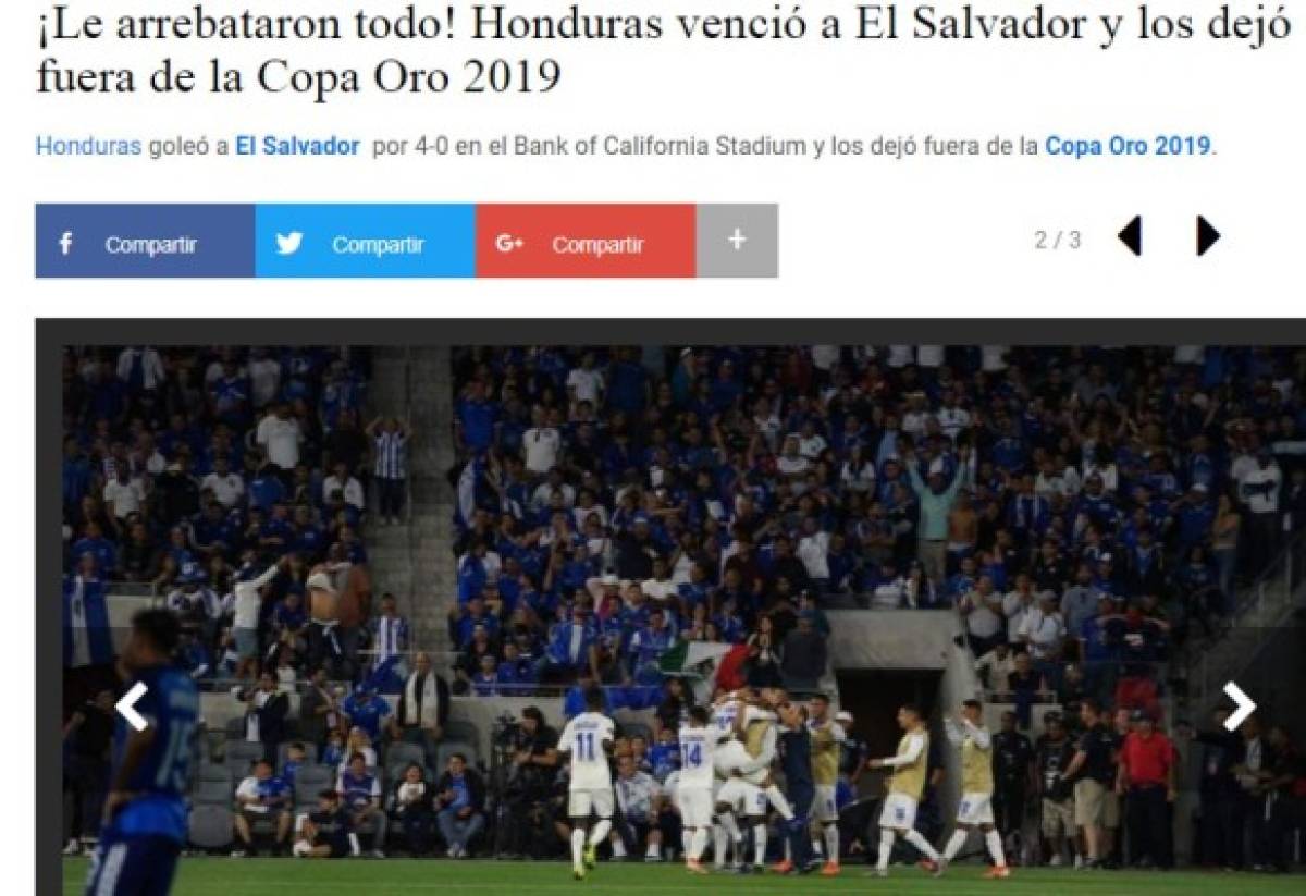 ¡Paliza! La prensa internacional y sus titulares tras la goleada de Honduras a El Salvador  