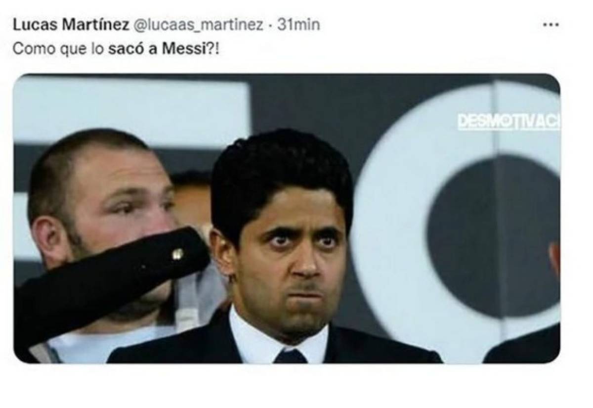 Pochettino armó la polémica en el PSG por sacar a Messi del partido y estallaron los memes