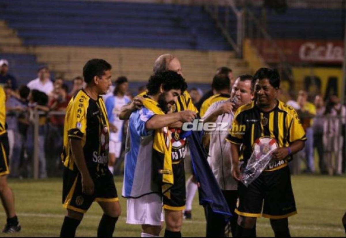 La visita inolvidable de Diego Maradona en Honduras 14 años antes de su muerte