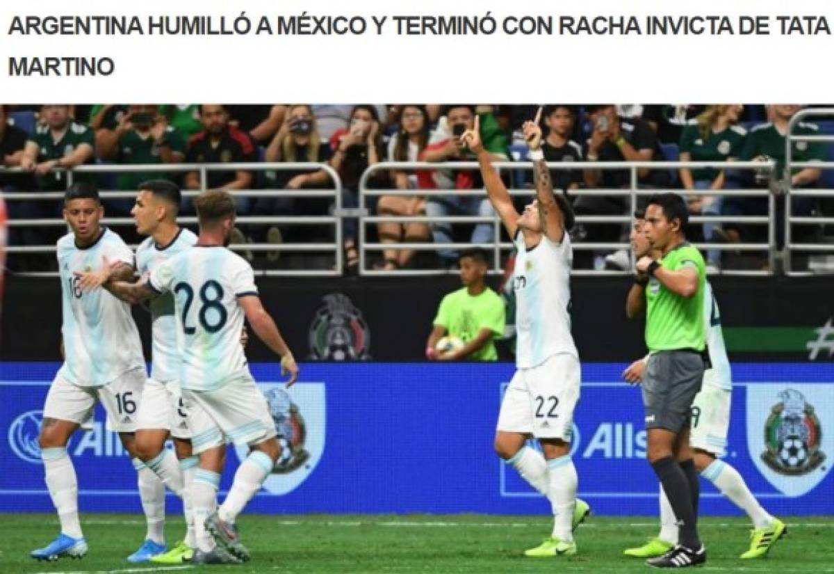 Lo que dice la prensa mundial tras la paliza de Argentina a México: 'Pesadilla y desastre'