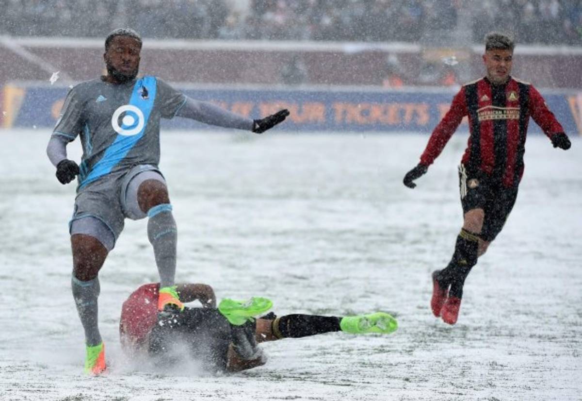 Las fotografías más sorprendentes del Atlanta-Minnesota bajo la nieve en la MLS