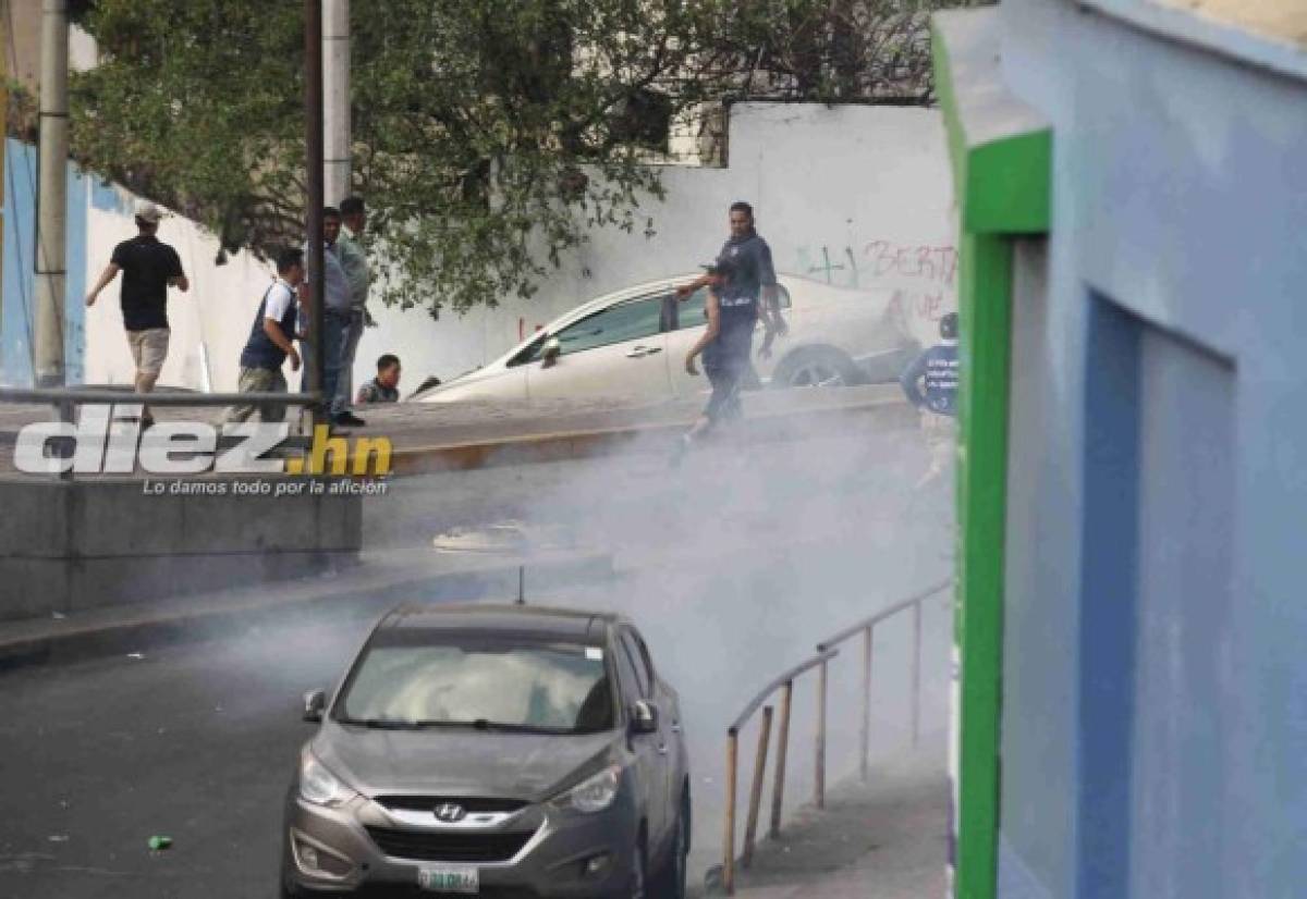 EN FOTOS: Así fue la balacera en las afueras del Nacional en el Motagua-Marathón