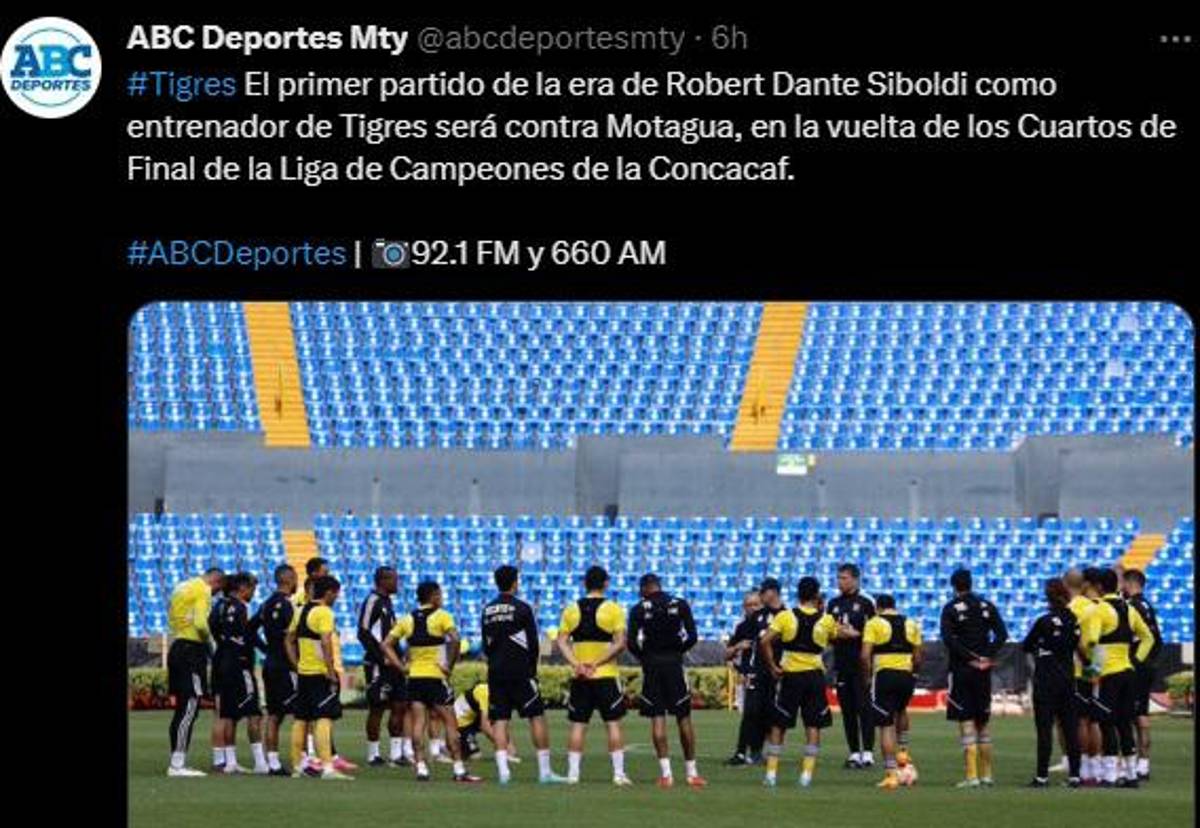 “Le vamos a meter tres al Motagua”, “Tigres va a resurgir”: Prensa mexicana ve de menos a las “Águilas” en El Volcán