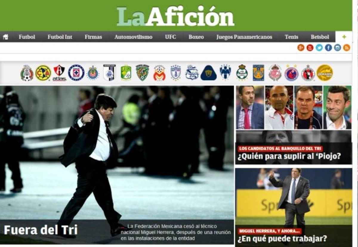 Así cuenta la prensa mundial salida de Miguel Herrera