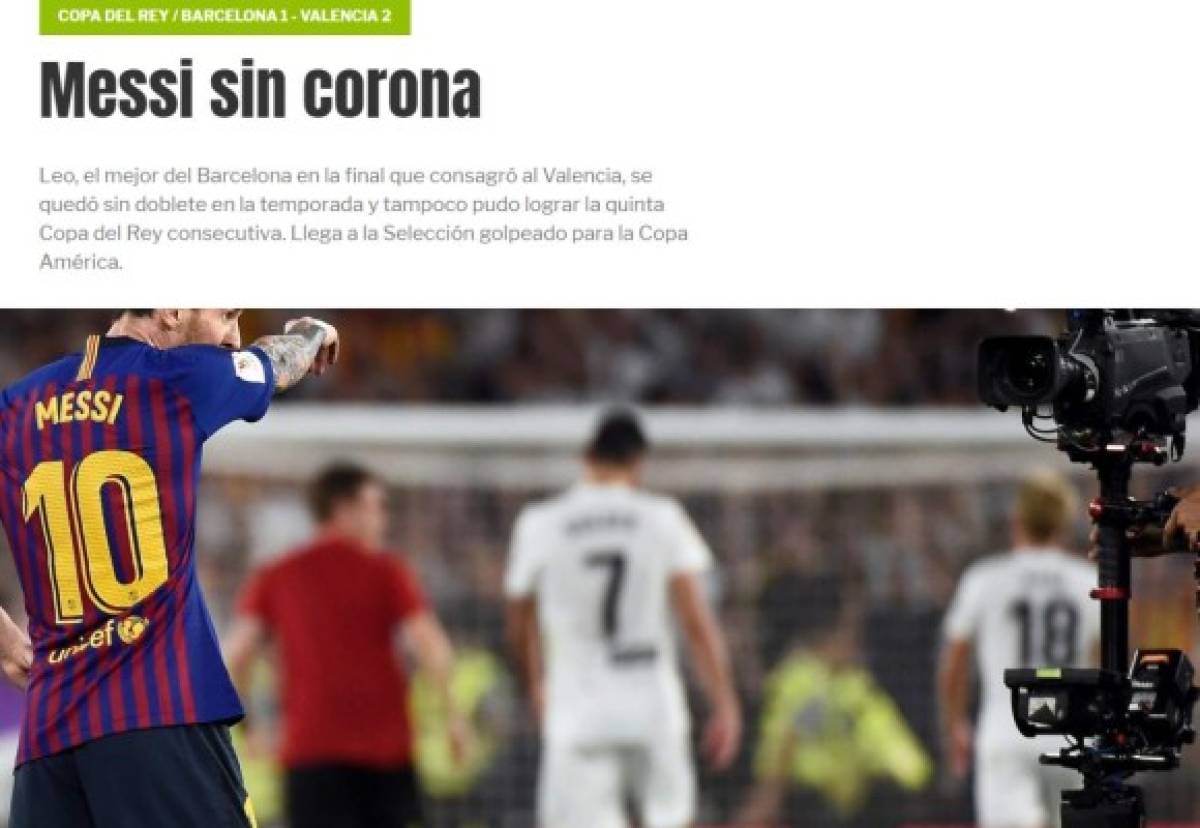 La prensa internacional 'liquida' al Barcelona tras perder la final de la Copa del Rey