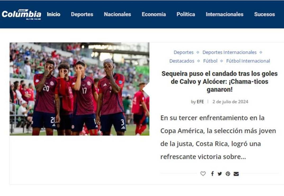 “Ticabus pa’ casa” y “a ver los cuartos por TV”: la reacción de la prensa a la eliminación de Costa Rica de la Copa América