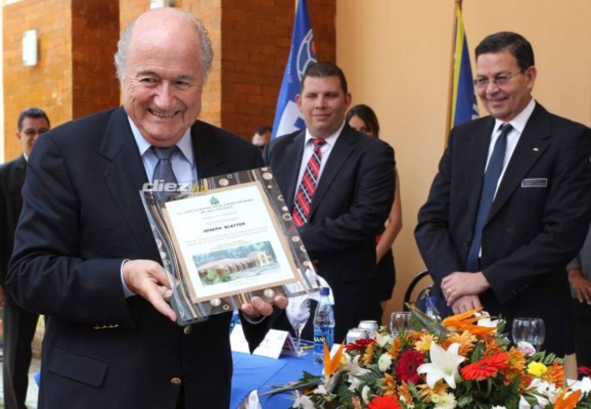 El recorrido que hizo Joseph Blatter, primer presidente de FIFA que visitó Honduras