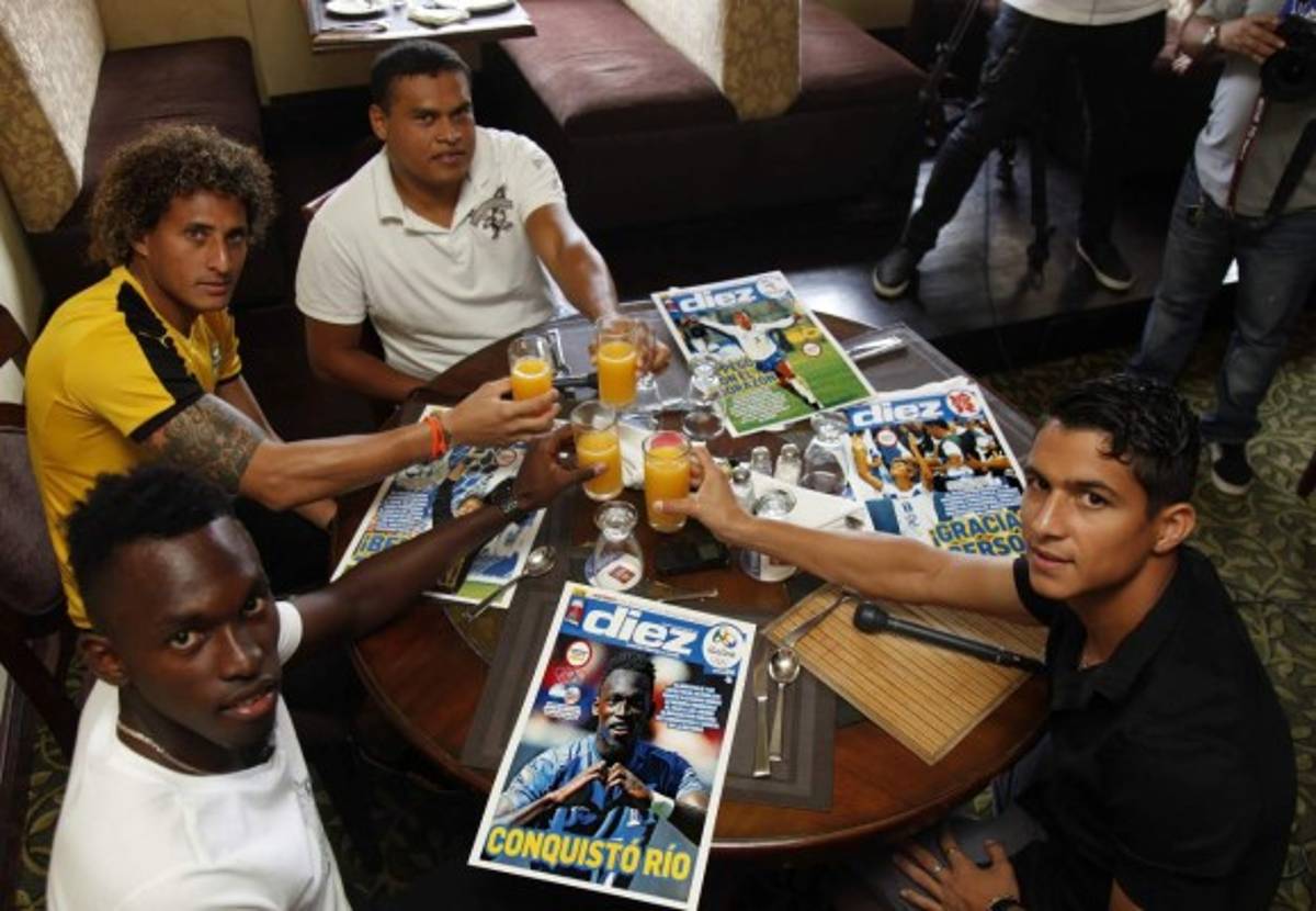 FOTOS: Así fue el desayuno de los cuatro héroes olímpicos de Honduras