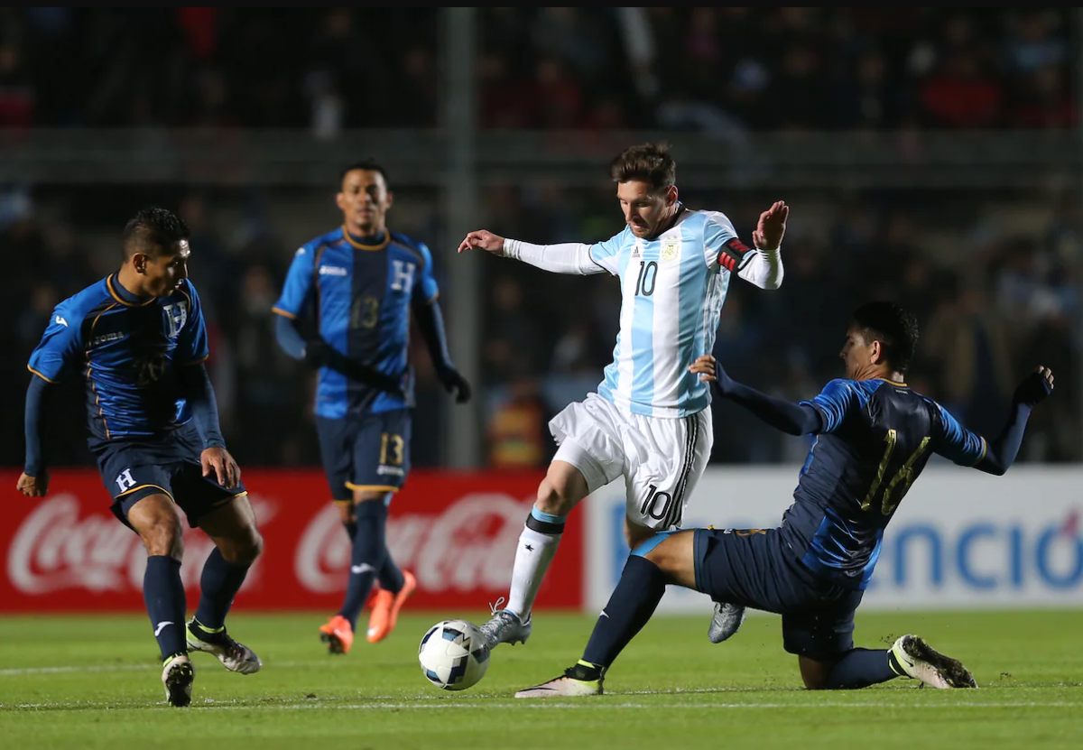 Honduras enfrentó a la Argentina de Messi en un amistoso en 2016.
