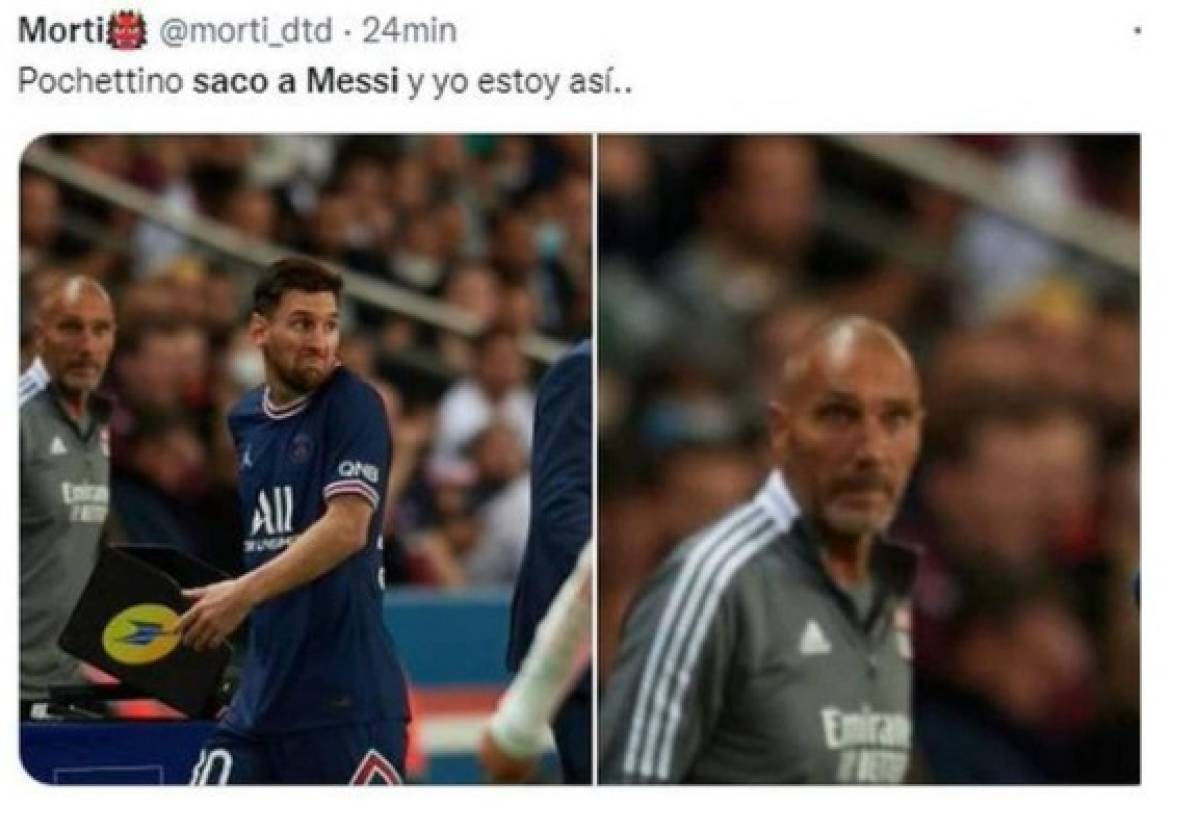 Pochettino armó la polémica en el PSG por sacar a Messi del partido y estallaron los memes