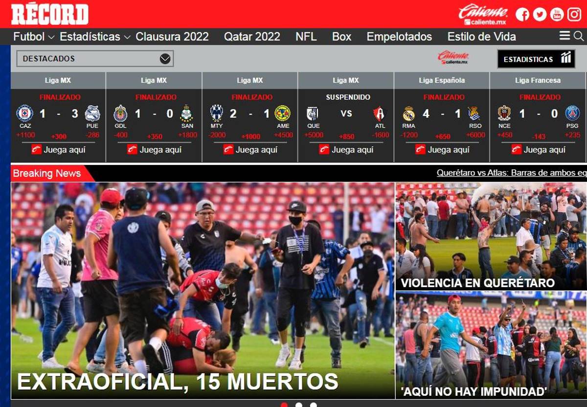 “Horror en México y vergüenza”: Lo que dice la prensa internacional sobre los actos de violencia en el Querétaro-Atlas