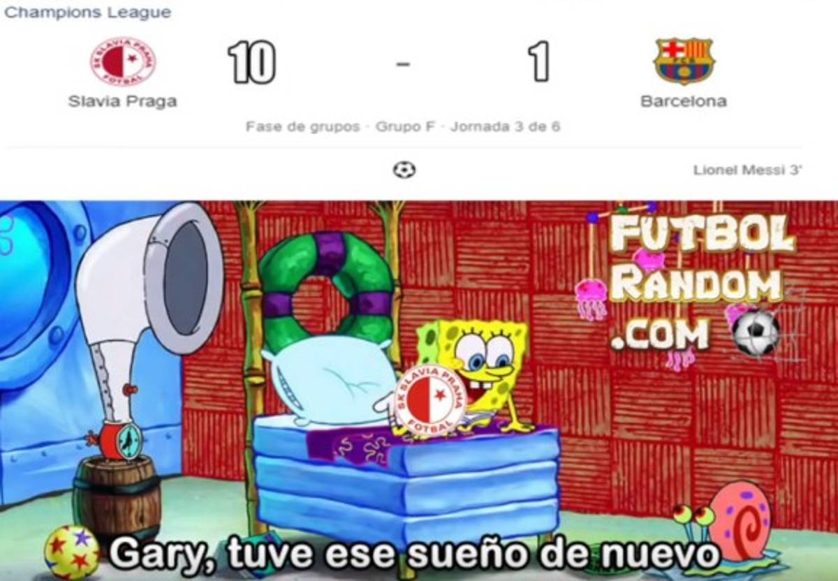 Lionel Messi, víctima favorita de los memes tras el sufrido triunfo del Barcelona ante el Slavia