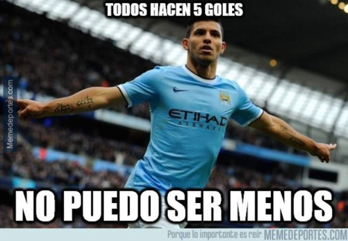 Los memes más divertidos que dejó la actuación del Kun y sus cinco goles