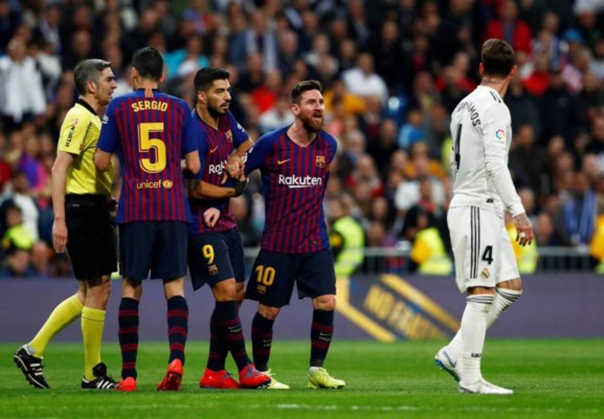 En fotos: ¡La rabieta de Messi con Sergio Ramos en el clásico!