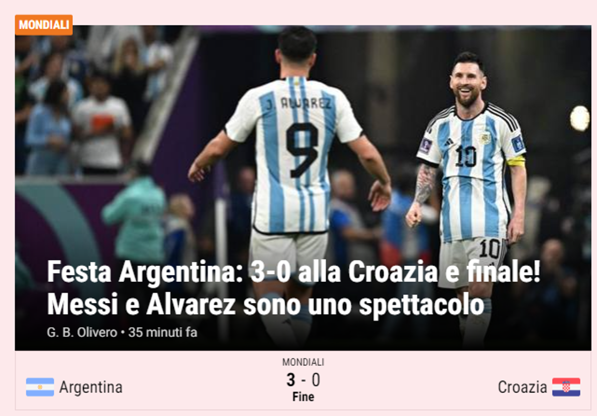 El mundo rendido ante “un marciano llamado Messi”: medios piden “vestir” a Leo tras exhibirse en el Argentina - Croacia