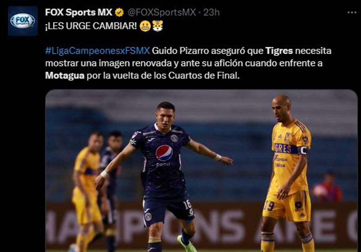 “Le vamos a meter tres al Motagua”, “Tigres va a resurgir”: Prensa mexicana ve de menos a las “Águilas” en El Volcán
